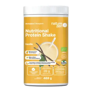 Bột Protein Thực Vật Hữu Cơ Vị Vani, Organic Nutritional Protein Shake Powder, Vanilla, 16.5 oz (468g) - NATURE ZEN